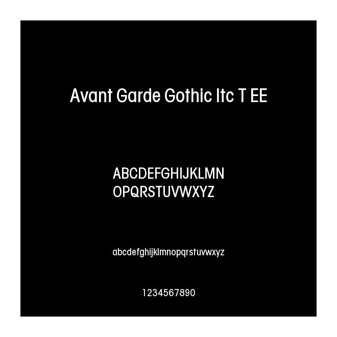 Avant Garde Gothic Itc T EE