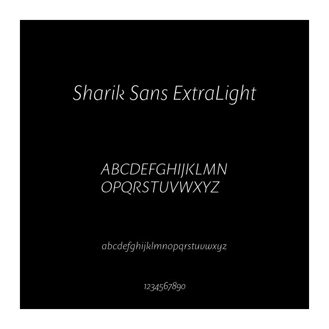 Sharik Sans ExtraLight