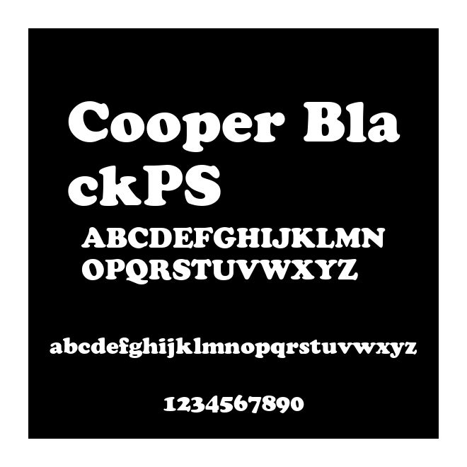 Cooper BlackPS