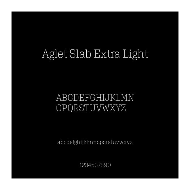 Aglet Slab Extra Light