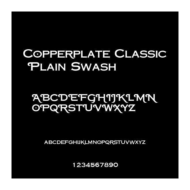 Copperplate Classic Plain Swash