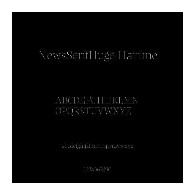 NewsSerifHuge Hairline