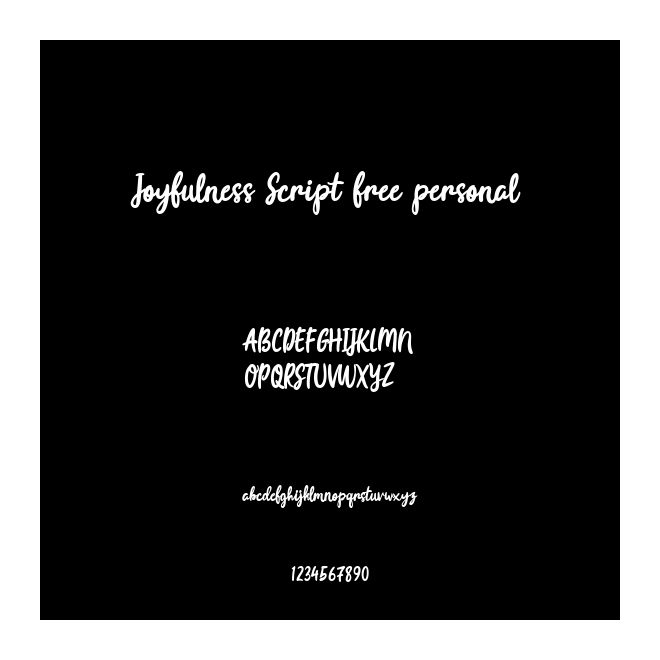 Joyfulness Script free personal