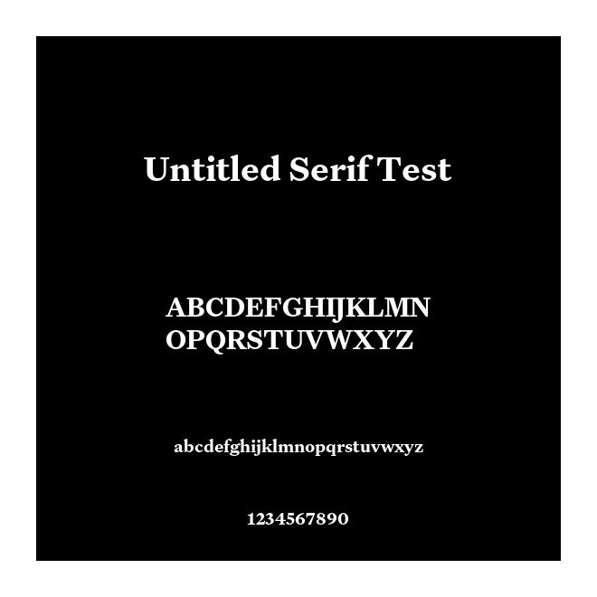 Untitled Serif Test