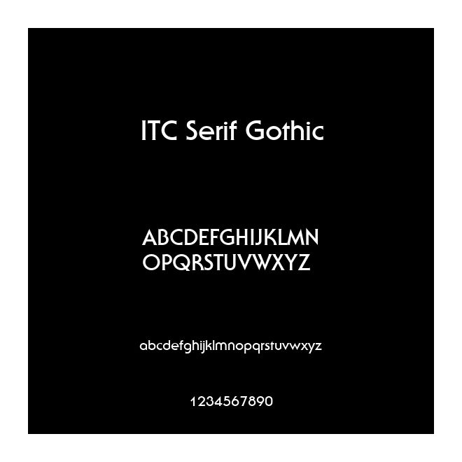 ITC Serif Gothic