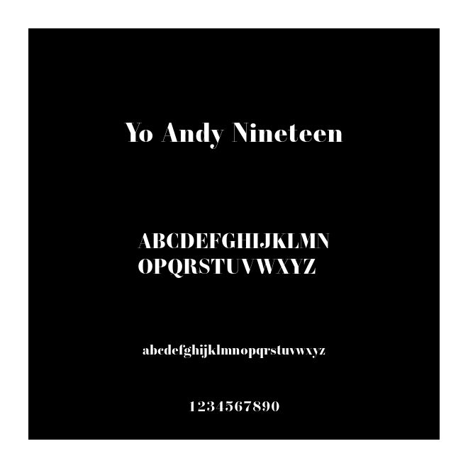 Yo Andy Nineteen