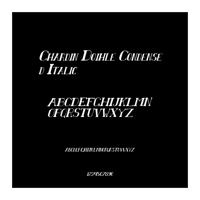 Chardin Doihle Condensed Italic