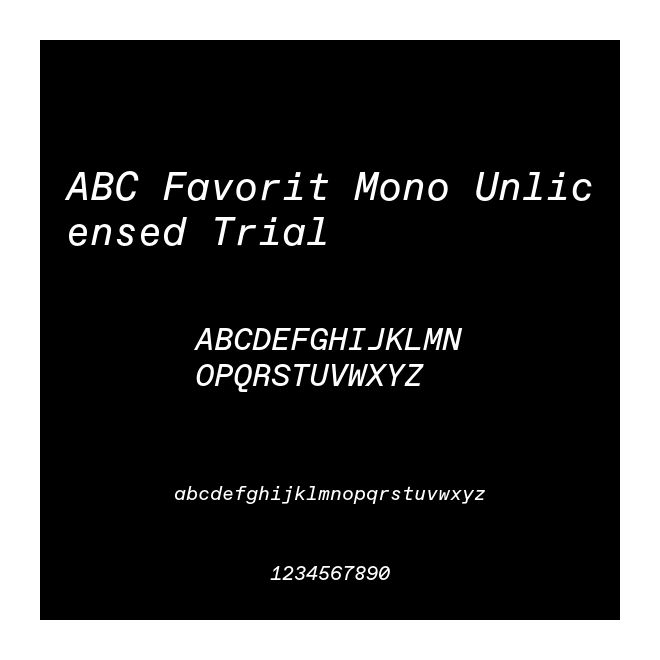 ABC Favorit Mono Unlicensed Trial
