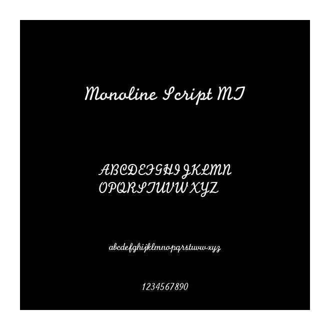 Monoline Script MT