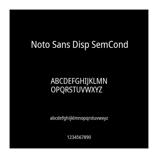 Noto Sans Disp SemCond