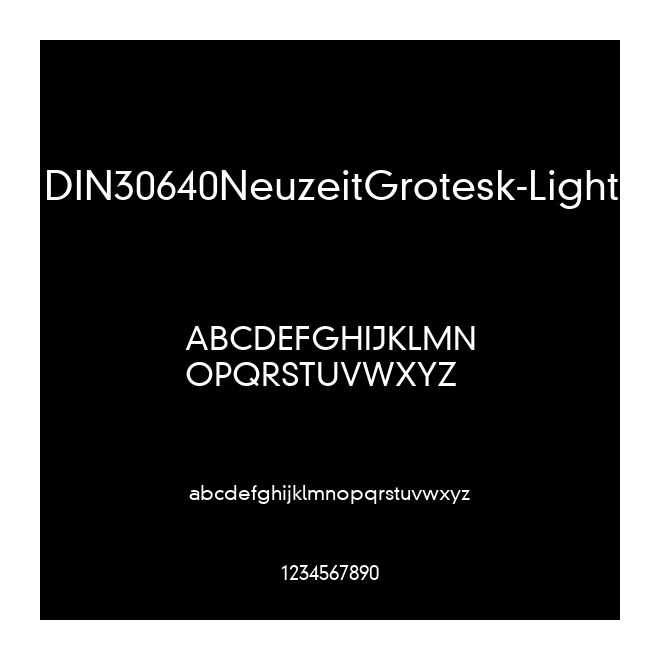 DIN30640NeuzeitGrotesk-Light