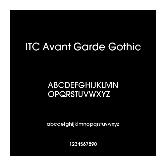 ITC Avant Garde Gothic