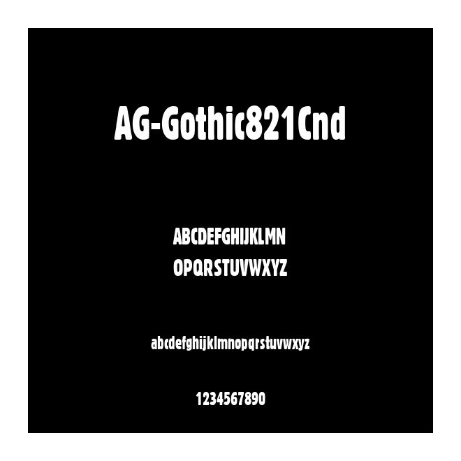 AG-Gothic821Cnd