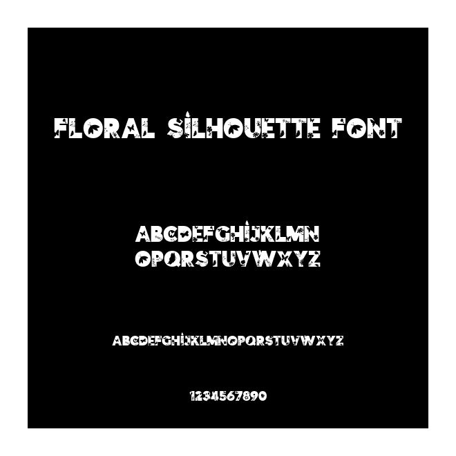 Floral Silhouette Font