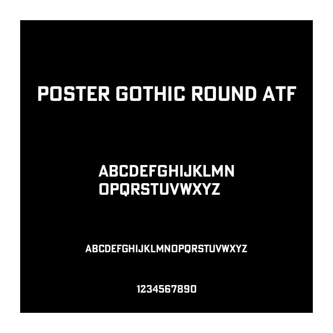 Poster Gothic Round ATF