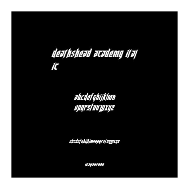 Deathshead Academy Italic