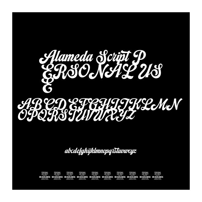 Alameda Script PERSONAL USE