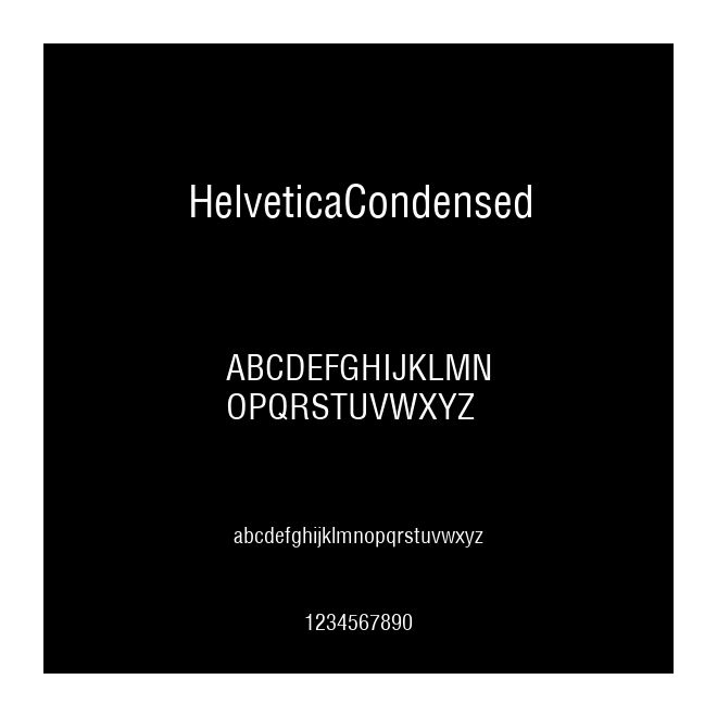 HelveticaCondensed