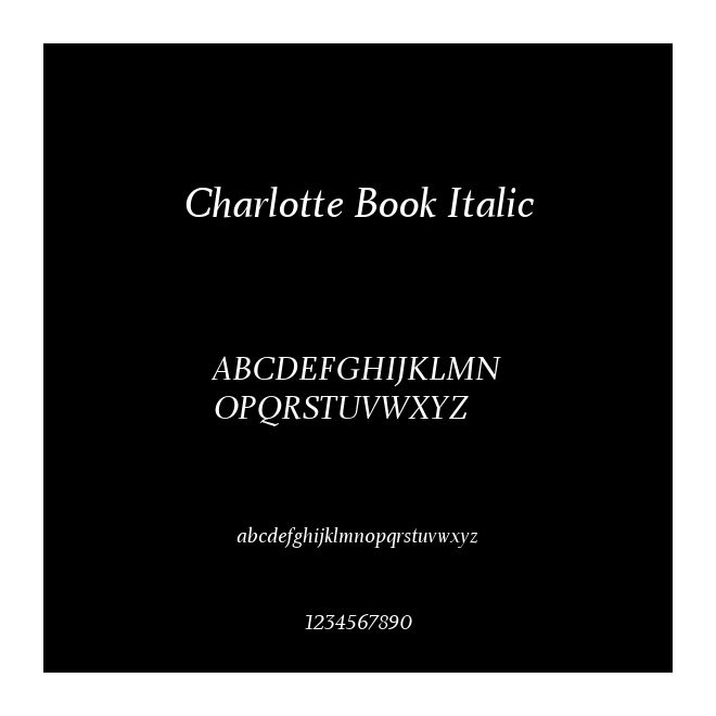 Charlotte Book Italic