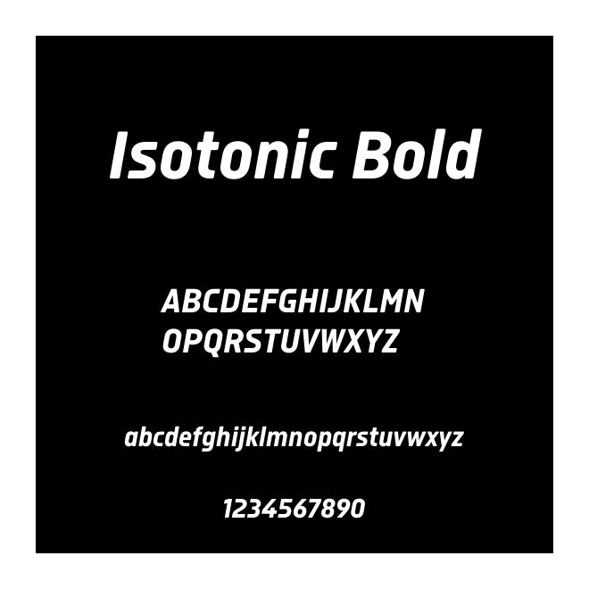 Isotonic Bold