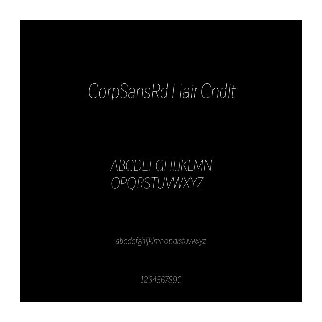 CorpSansRd Hair CndIt