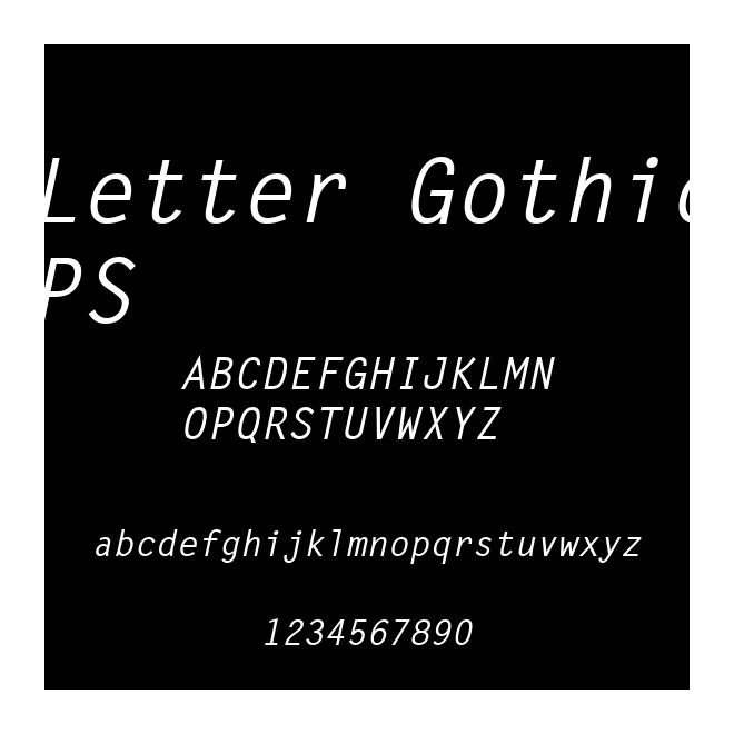 Letter GothicPS