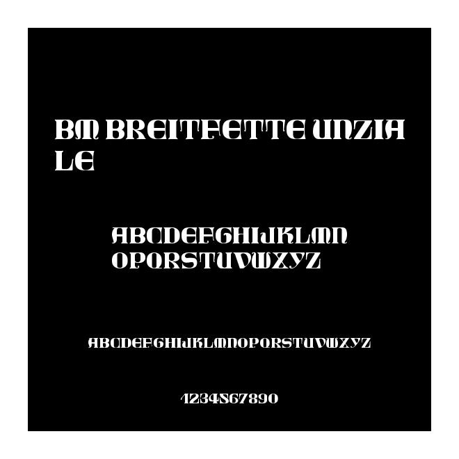 BM Breitfette Unziale