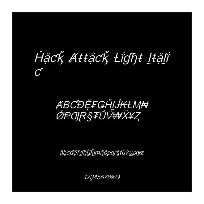 Hack Attack Light Italic