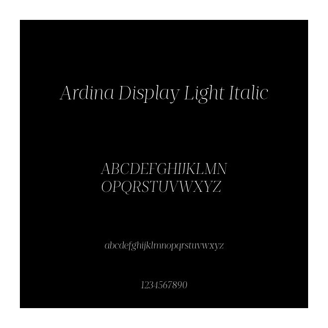 Ardina Display Light Italic
