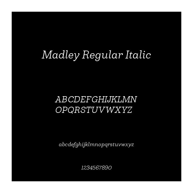 Madley Regular Italic