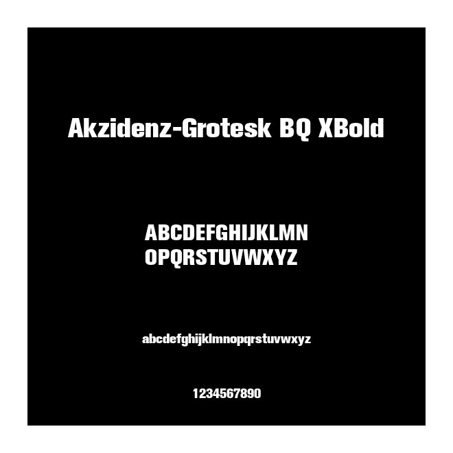 Akzidenz-Grotesk BQ XBold