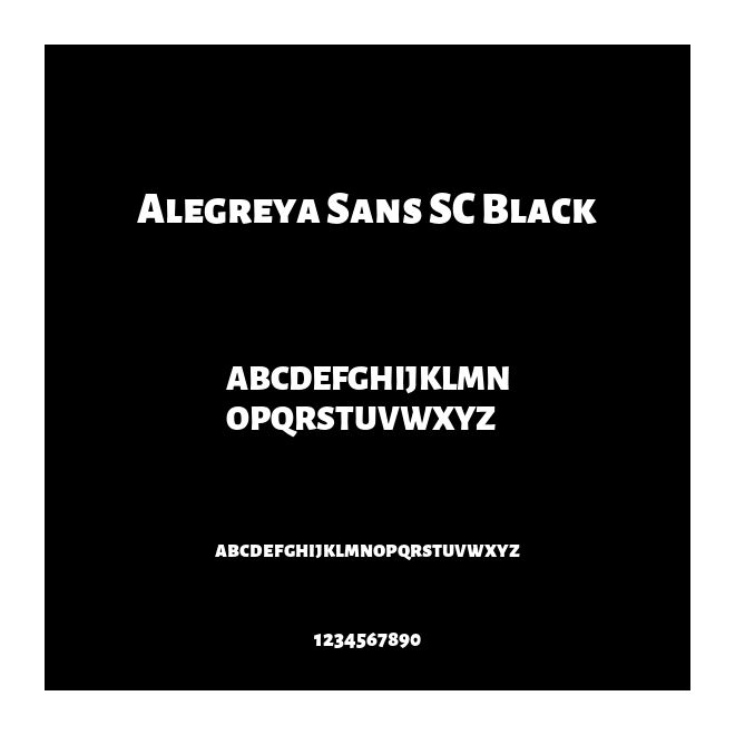 Alegreya Sans SC Black