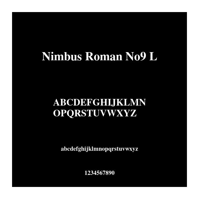 Nimbus Roman No9 L