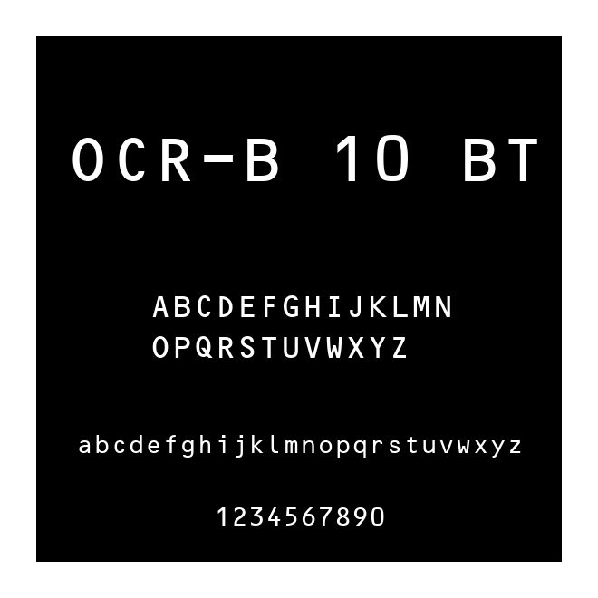 OCR-B 10 BT