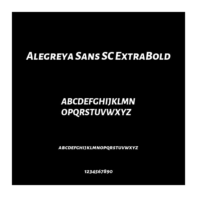 Alegreya Sans SC ExtraBold