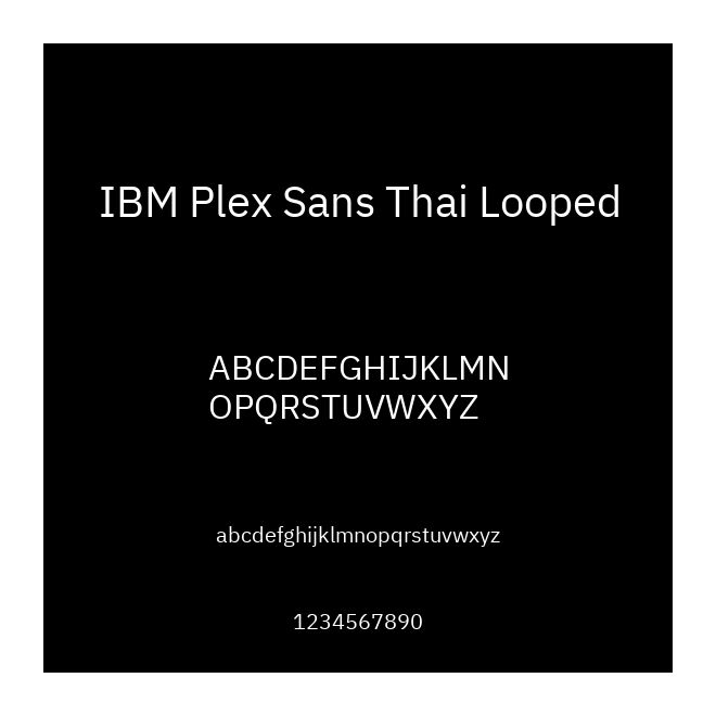 IBM Plex Sans Thai Looped