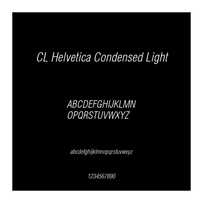 CL Helvetica Condensed Light
