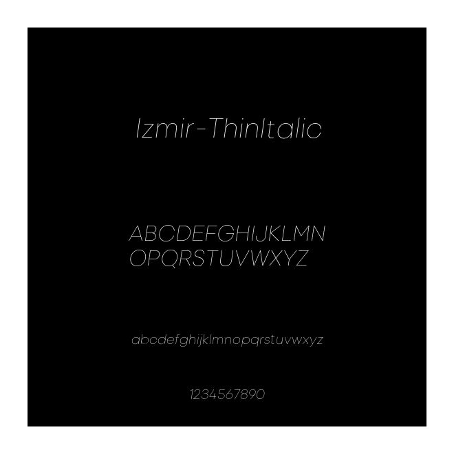 Izmir-ThinItalic