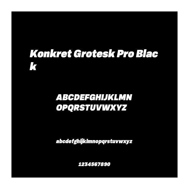 Konkret Grotesk Pro Black
