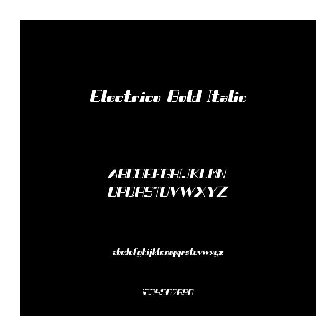Electrico Bold Italic
