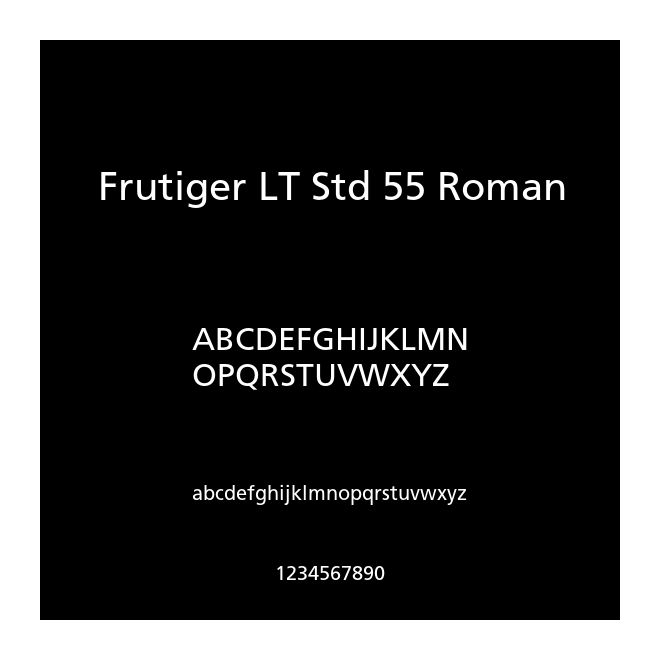 Frutiger LT Std 55 Roman