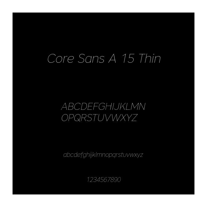 Core Sans A 15 Thin