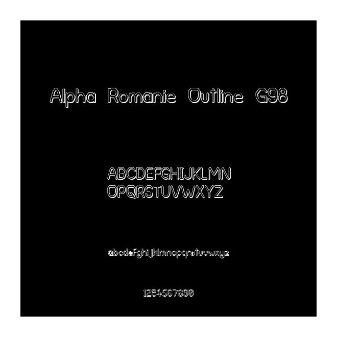 Alpha Romanie Outline G98
