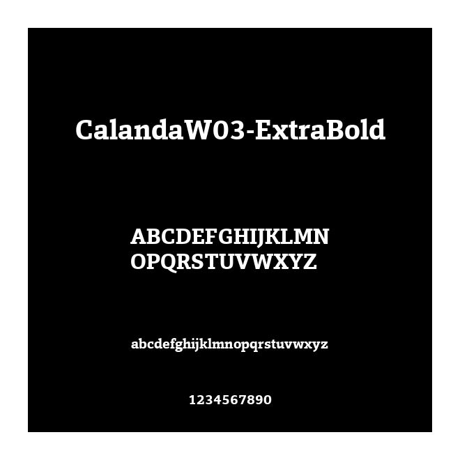 CalandaW03-ExtraBold