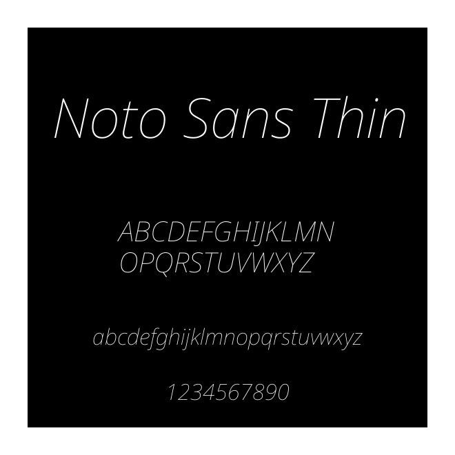 Noto Sans Thin
