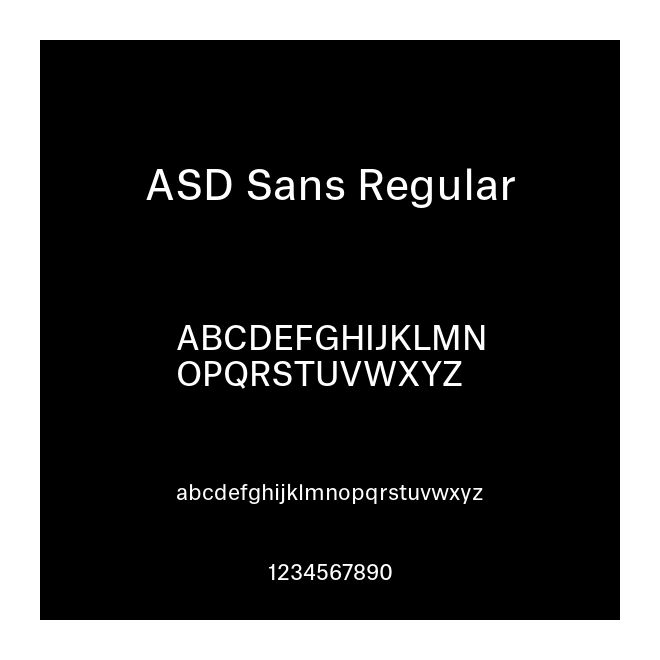 ASD Sans Regular