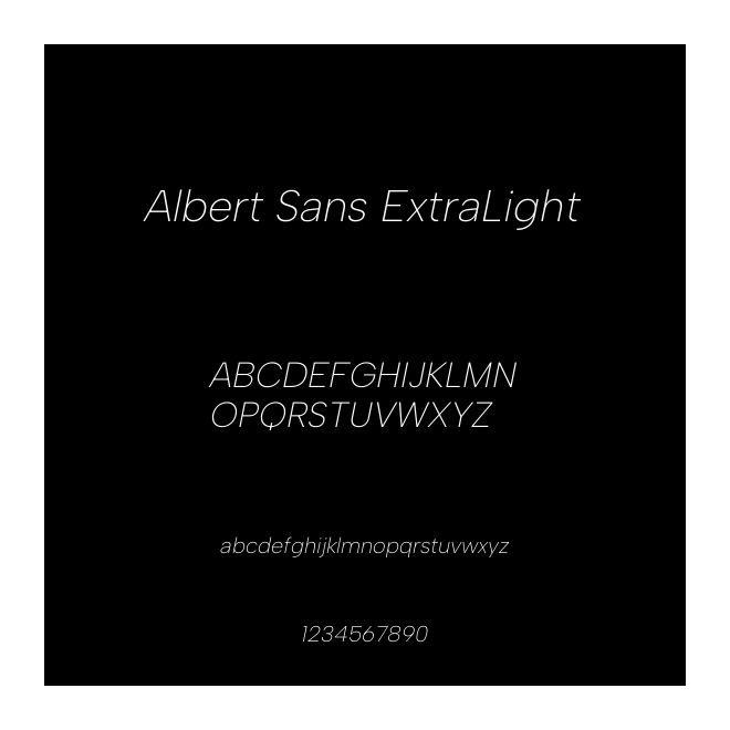 Albert Sans ExtraLight
