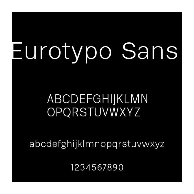 Eurotypo Sans 