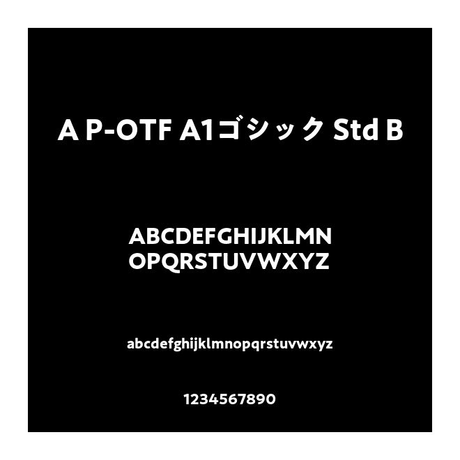 A P-OTF A1ゴシック Std B