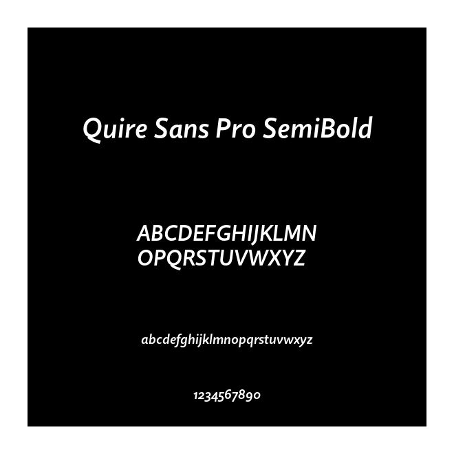Quire Sans Pro SemiBold